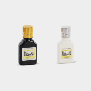 Swiss Arabian Jannat ul Firdaus Attar 9ml Black and White