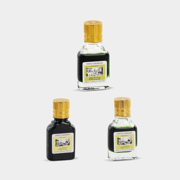 Swiss Arabian Jannat ul Firdaus Attar 9ml Red, Black & Green (Pack of 3)